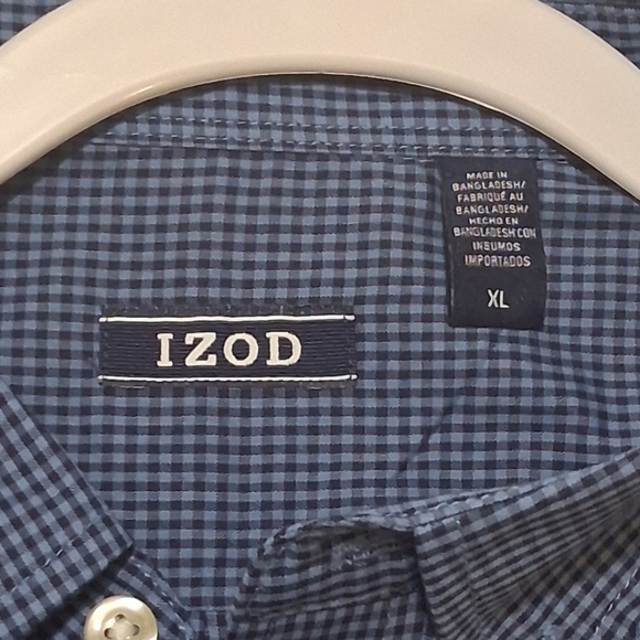 NWT IZOD RIVIERA Sz. XL Blue Long Sleeve Casual Button Down Shirt - Picture 9 of 12